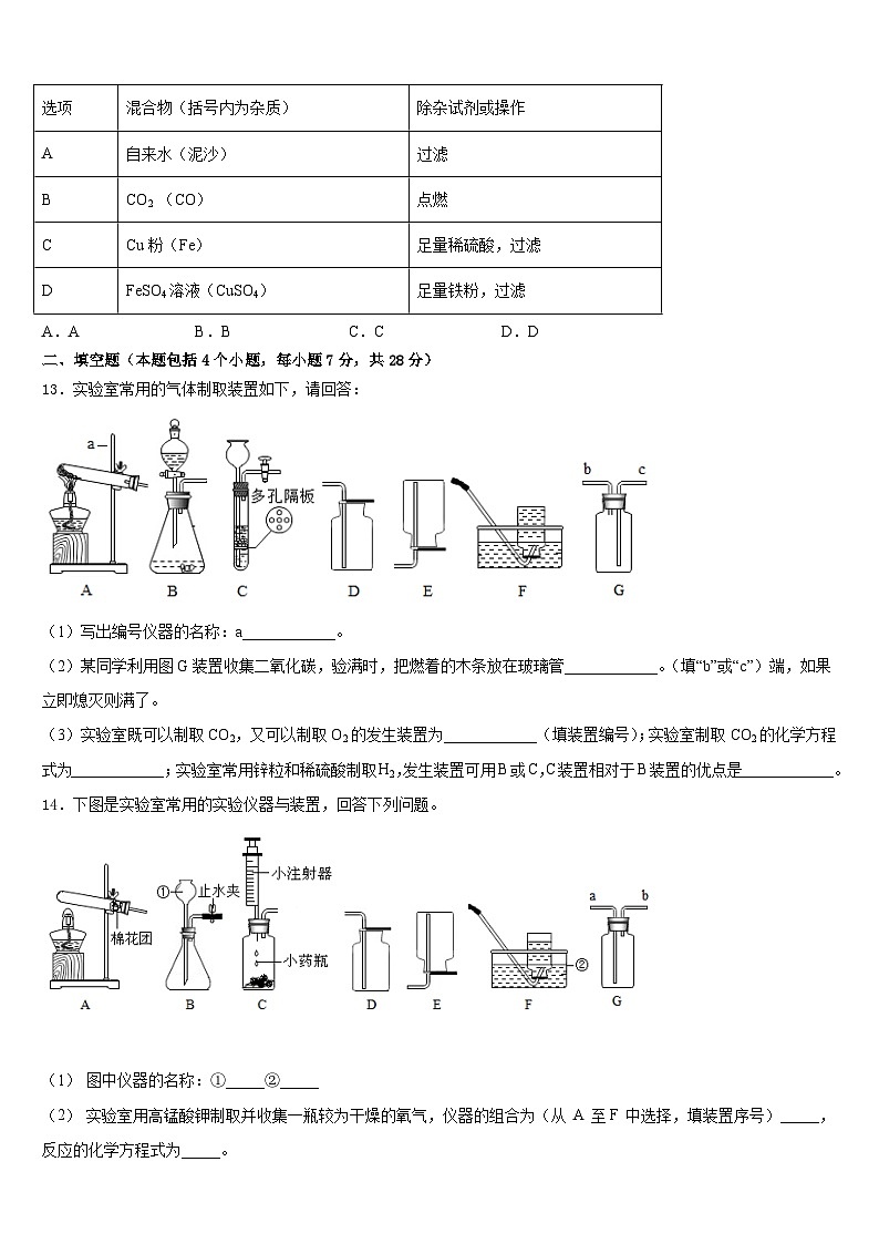 安徽省合肥市46中学2023-2024学年化学九上期末学业质量监测试题含答案第3页