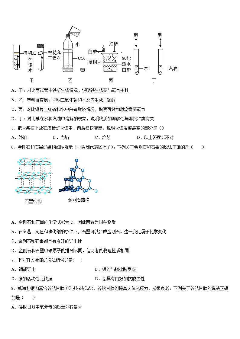 安徽省宣城市名校2023-2024学年化学九年级第一学期期末检测模拟试题含答案第2页