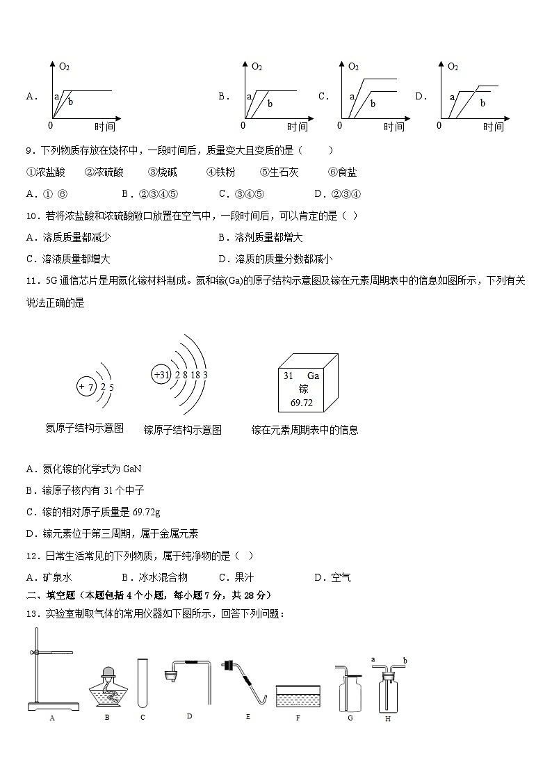 安徽省六安市叶集区2023-2024学年九年级化学第一学期期末统考试题含答案第3页