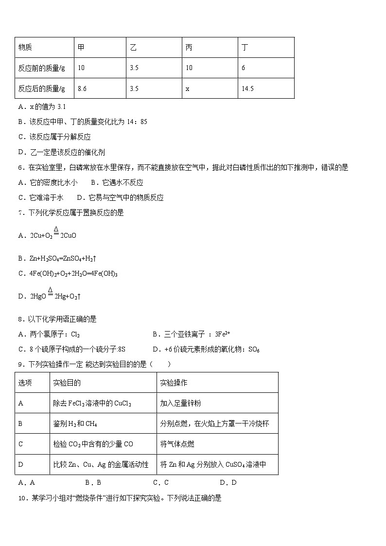 安徽省宿州市十三校2023-2024学年九上化学期末联考试题含答案第2页
