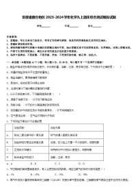 安徽省部分地区2023-2024学年化学九上期末综合测试模拟试题含答案