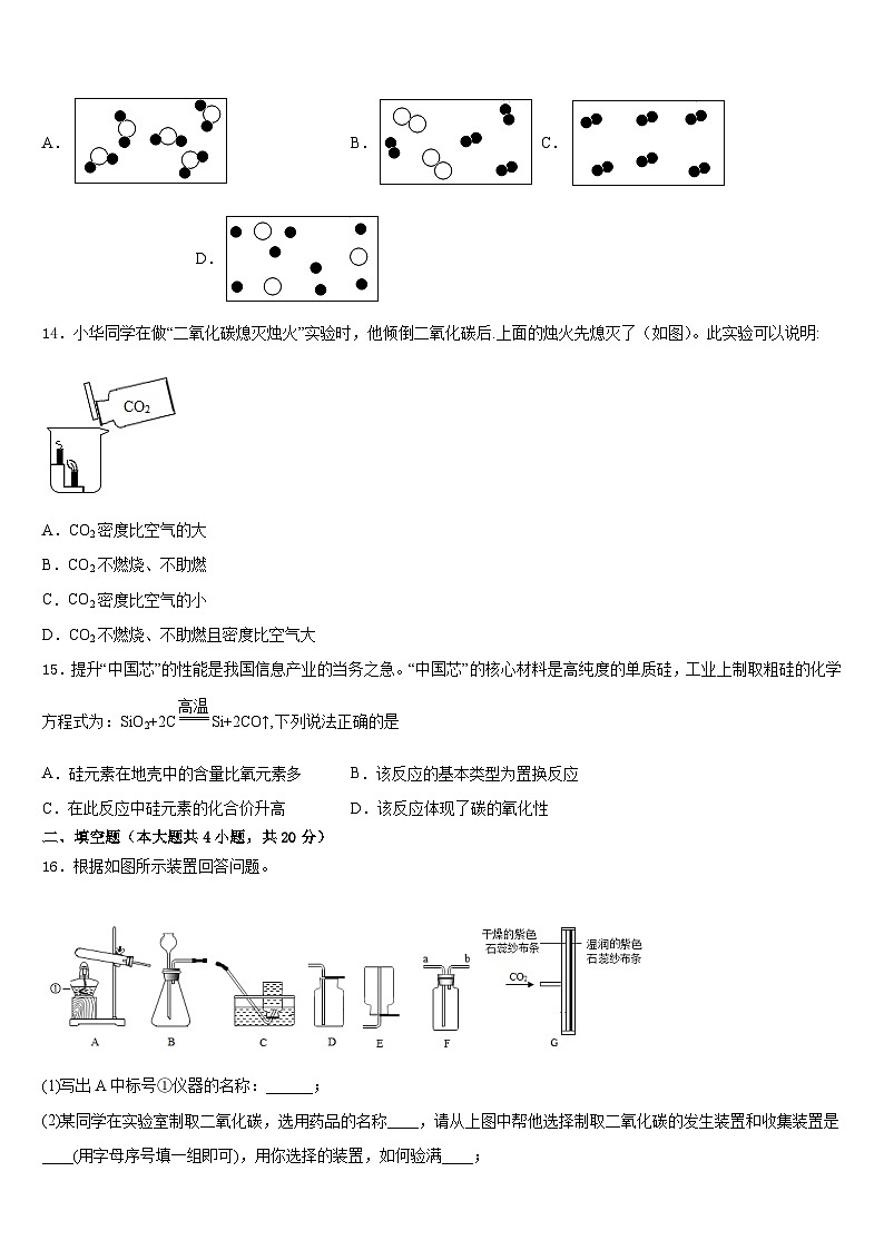 安徽省滁州地区2023-2024学年九年级化学第一学期期末教学质量检测模拟试题含答案03