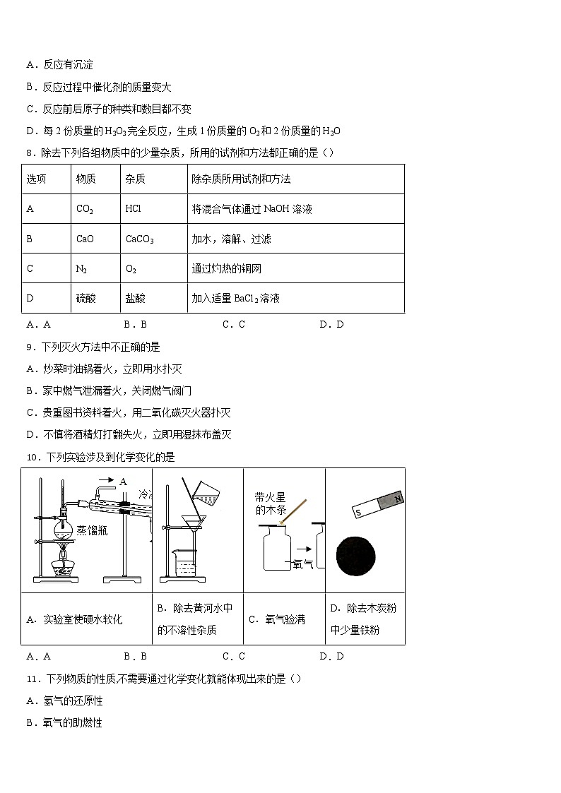 安徽省阜阳临泉县联考2023-2024学年九上化学期末达标测试试题含答案第3页