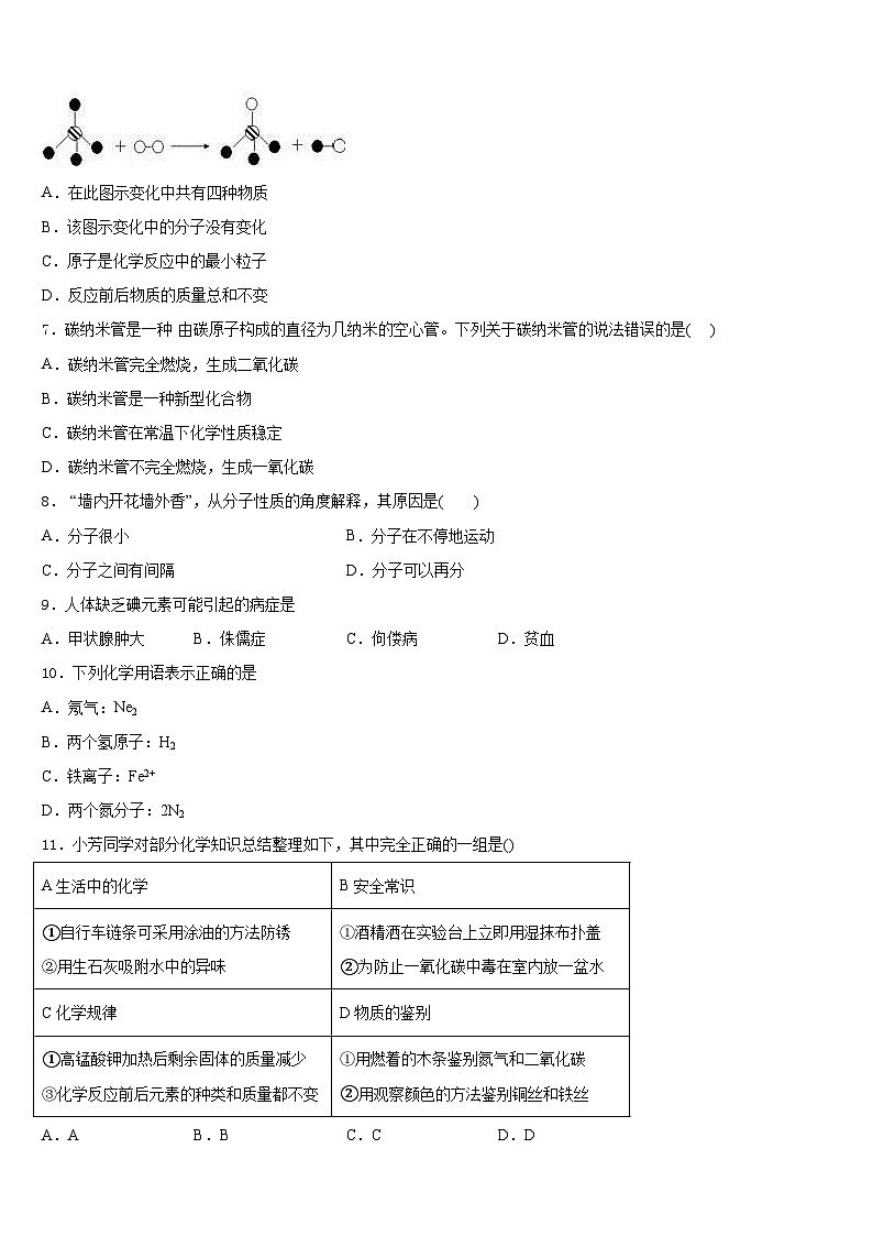 山东单县北城三中联考2023-2024学年九上化学期末复习检测试题含答案第2页