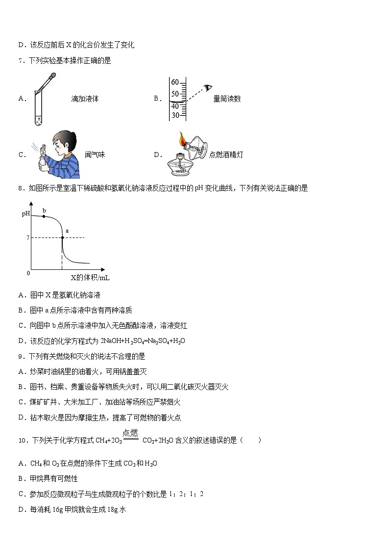 安徽省桐城实验中学2023-2024学年化学九年级第一学期期末达标检测模拟试题含答案02