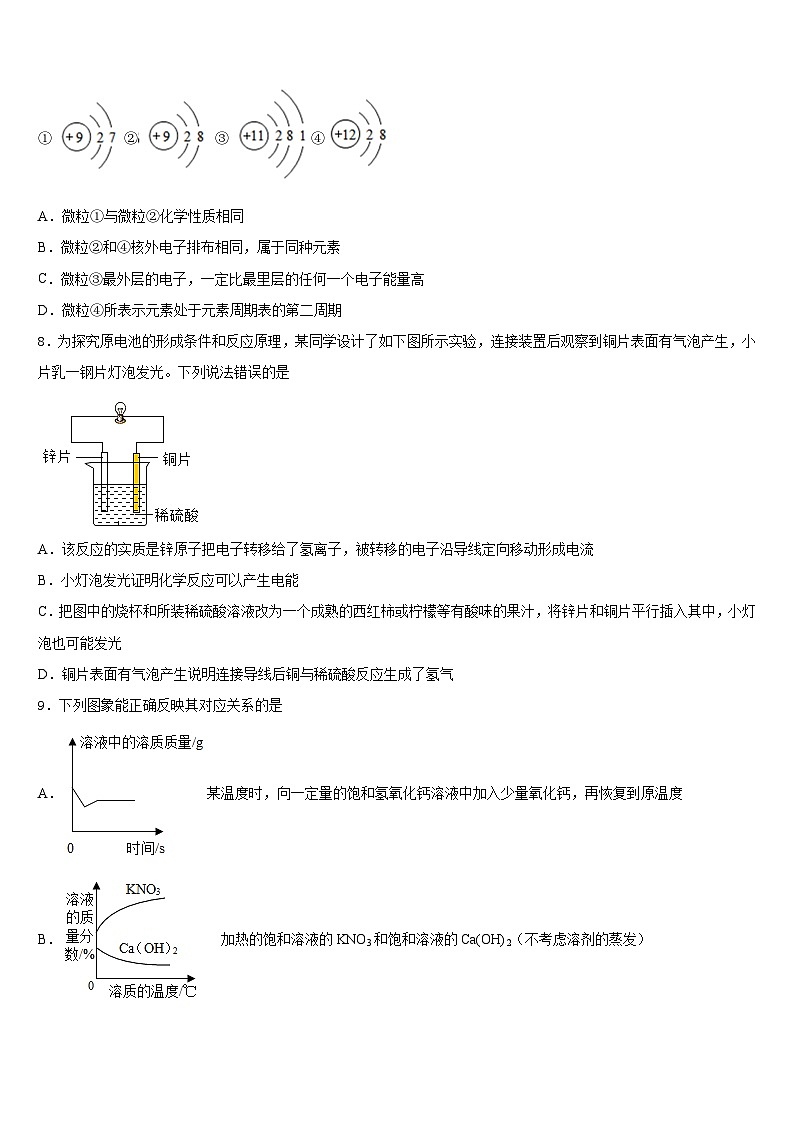 安徽省长丰县联考2023-2024学年九年级化学第一学期期末质量检测试题含答案02