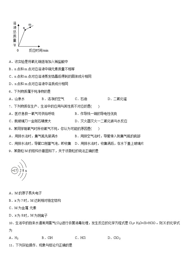 宜宾市2023-2024学年九年级化学第一学期期末质量跟踪监视模拟试题含答案第2页