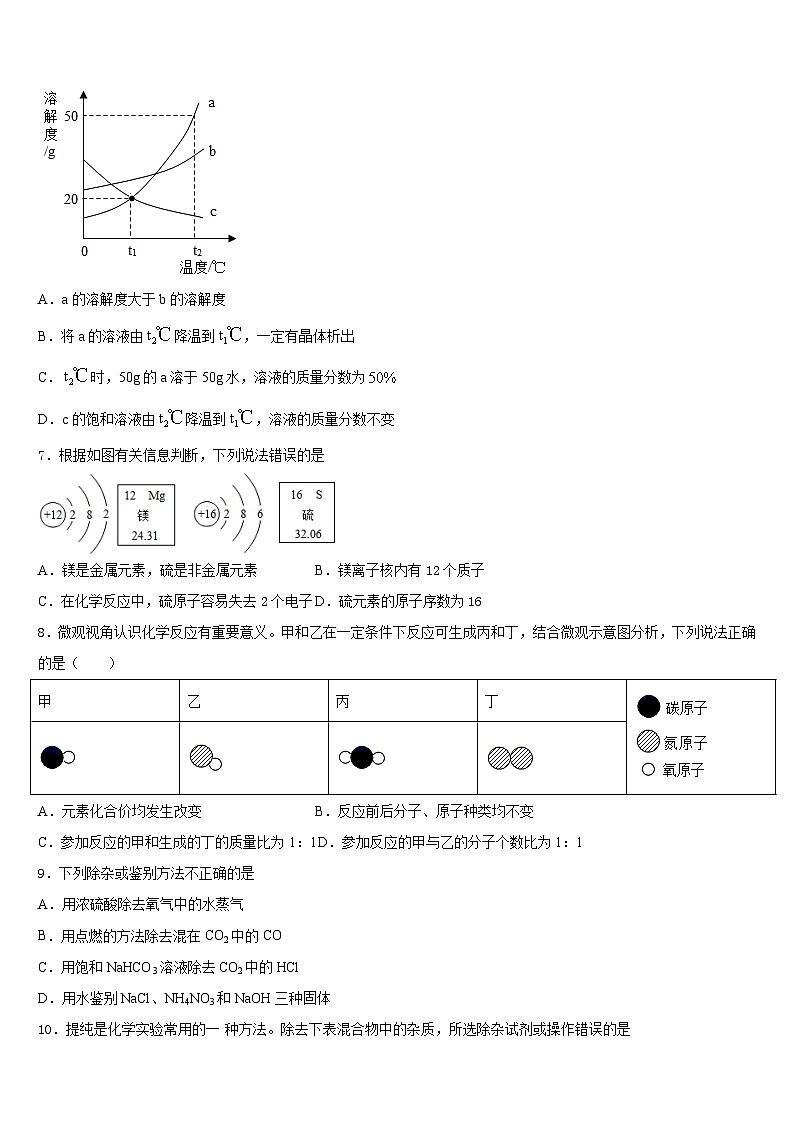 山东南山集团东海外国语学校2023-2024学年化学九上期末检测模拟试题含答案第2页