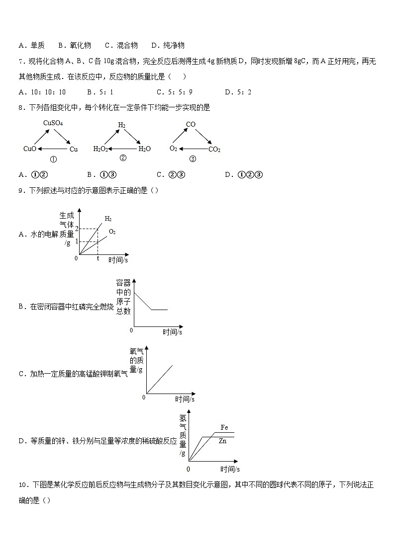 山东省临沂蒙阴县联考2023-2024学年化学九上期末调研试题含答案第2页