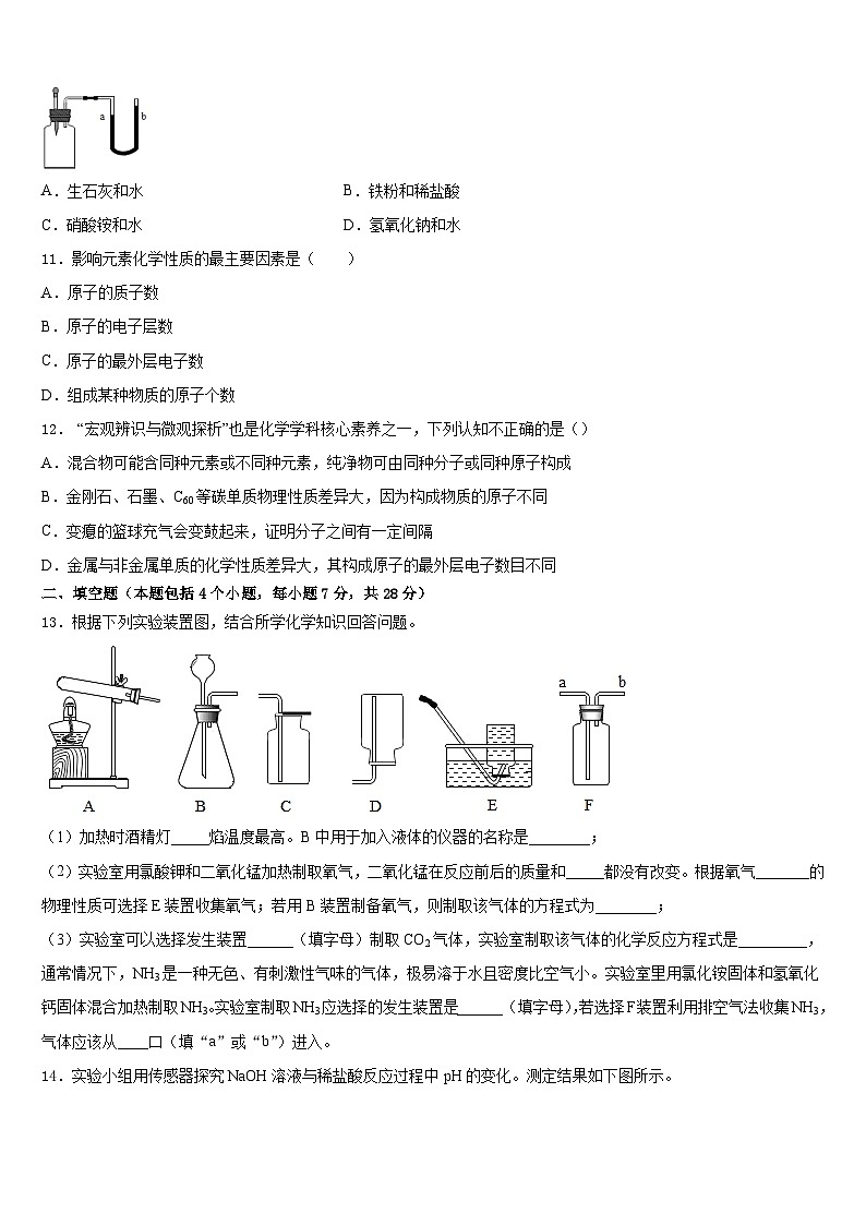 山东省临沂市2023-2024学年九上化学期末学业质量监测试题含答案第3页