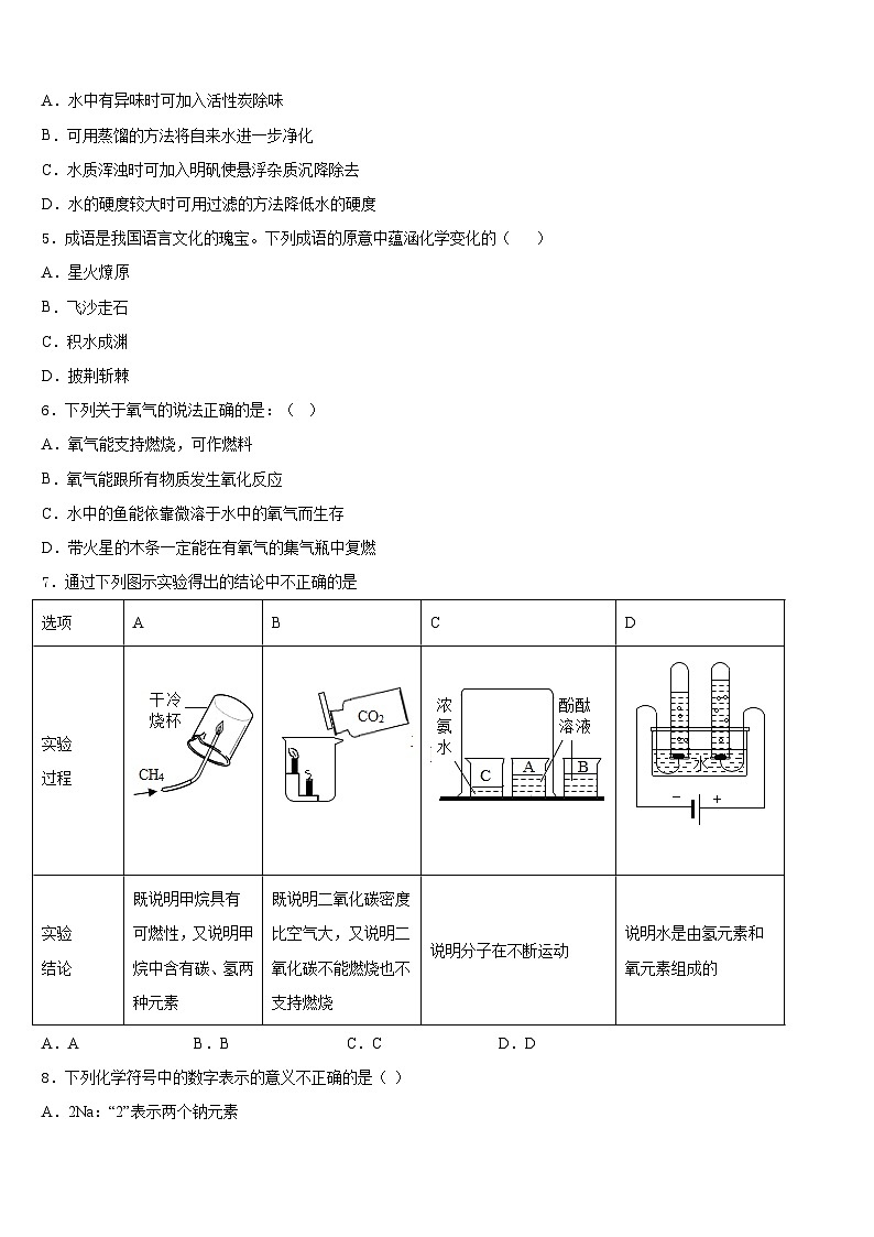 山东省威海市文登市2023-2024学年化学九年级第一学期期末质量跟踪监视模拟试题含答案第2页
