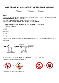 山东省济南市部分学校2023-2024学年九年级化学第一学期期末监测模拟试题含答案