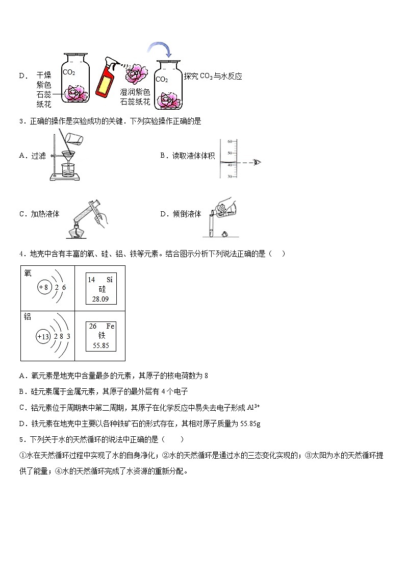 山东省济南市重点中学2023-2024学年化学九年级第一学期期末质量检测试题含答案第2页