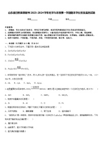 山东省日照莒县联考2023-2024学年化学九年级第一学期期末学业质量监测试题含答案