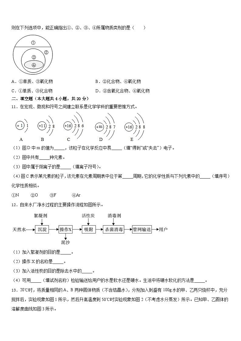 山东省泰安市东平县2023-2024学年九年级化学第一学期期末联考模拟试题含答案第3页