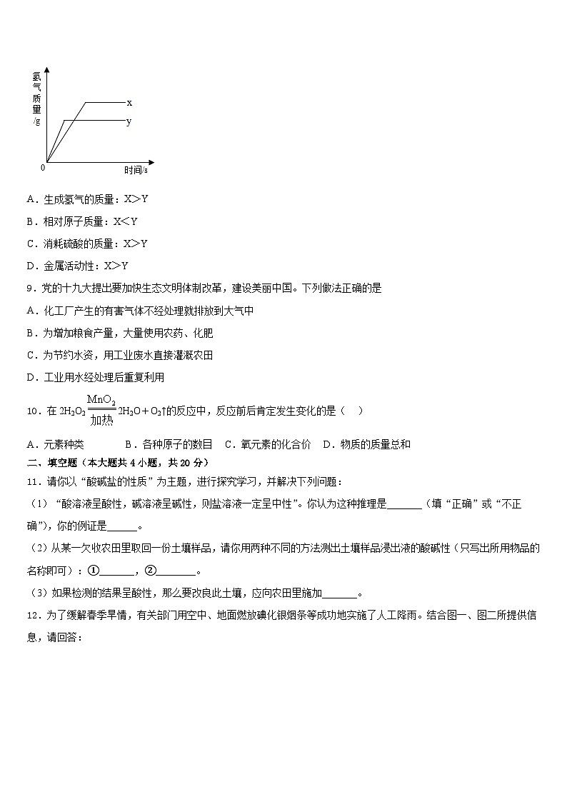 山东省潍坊奎文区五校联考2023-2024学年九上化学期末调研试题含答案03