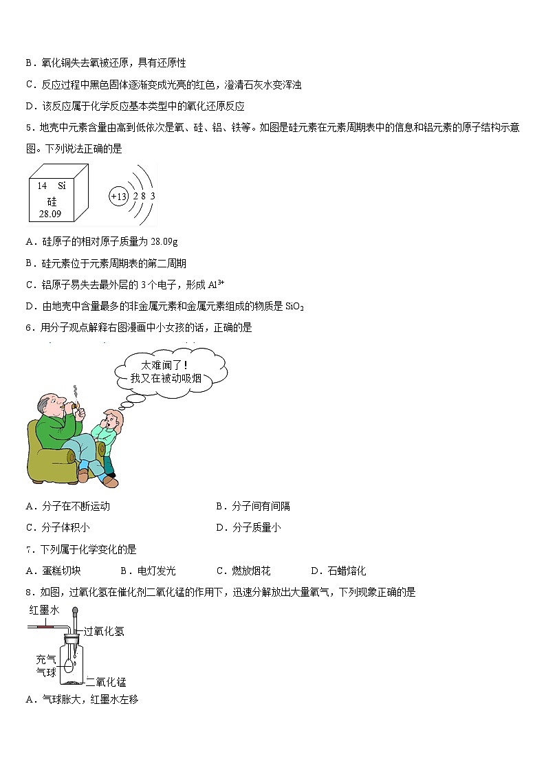 山东省莱芜市实验学校2023-2024学年九年级化学第一学期期末经典试题含答案第2页