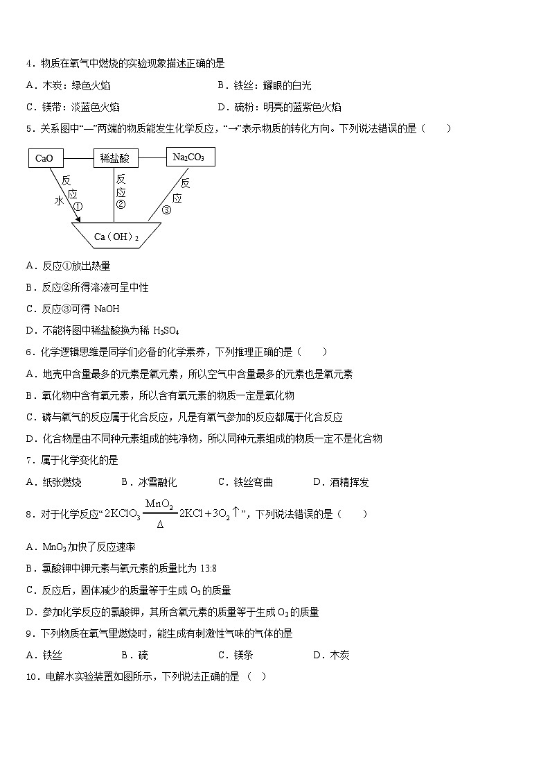 广东深圳市莲花中学2023-2024学年化学九上期末检测试题含答案第2页