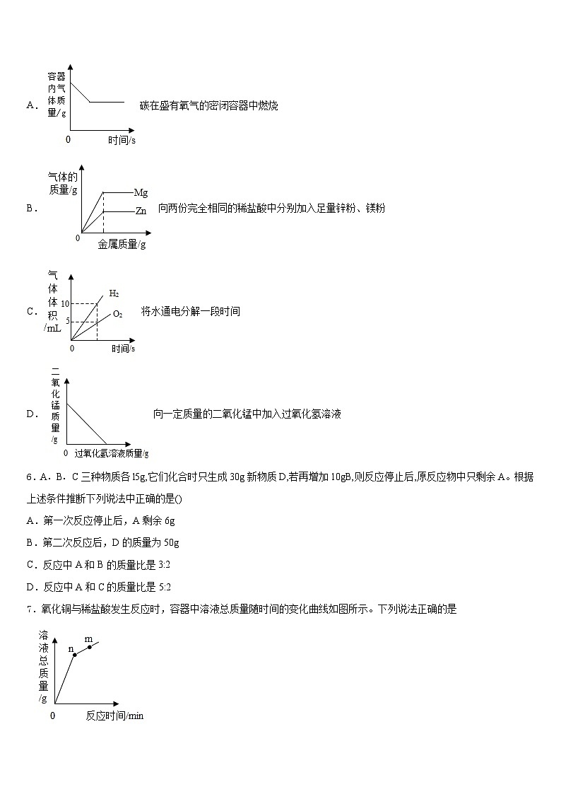 广东省和平县2023-2024学年九上化学期末学业质量监测模拟试题含答案第2页