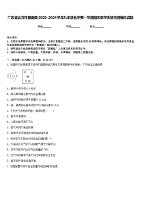 广东省云浮市郁南县2023-2024学年九年级化学第一学期期末教学质量检测模拟试题含答案