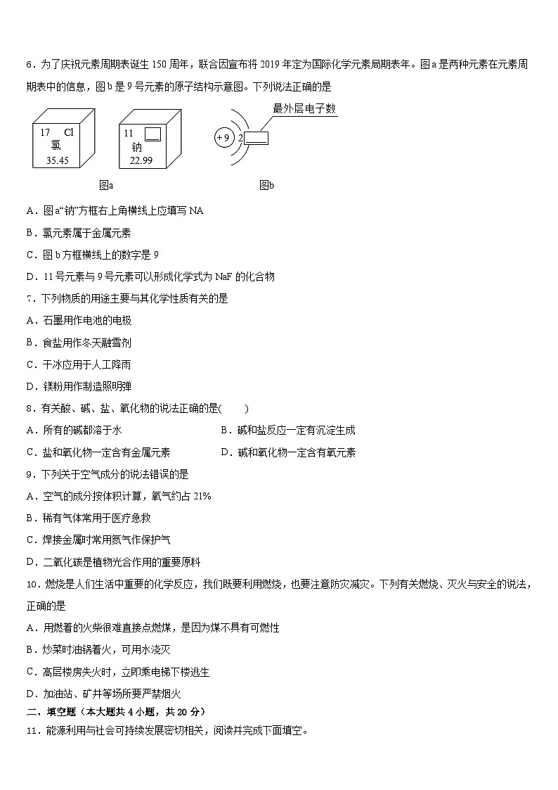 广东省中学山市小榄镇2023-2024学年九上化学期末监测模拟试题含答案第3页