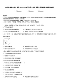 山西省高平市特立中学2023-2024学年九年级化学第一学期期末监测模拟试题含答案