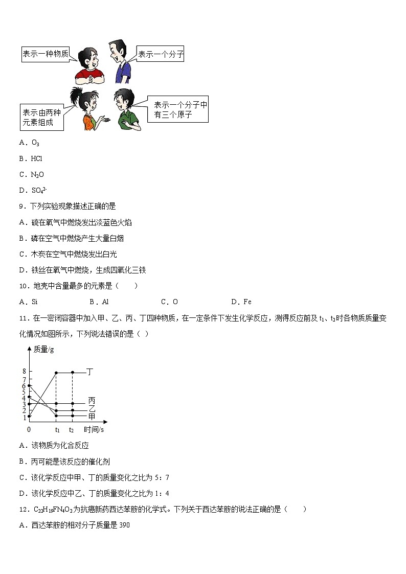 广东省惠州市博罗县2023-2024学年九上化学期末预测试题含答案第3页