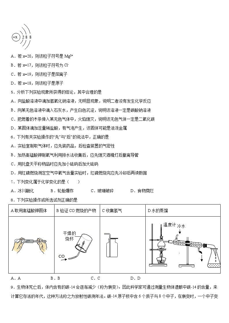 广东省汕头澄海区六校联考2023-2024学年九年级化学第一学期期末学业质量监测模拟试题含答案第2页