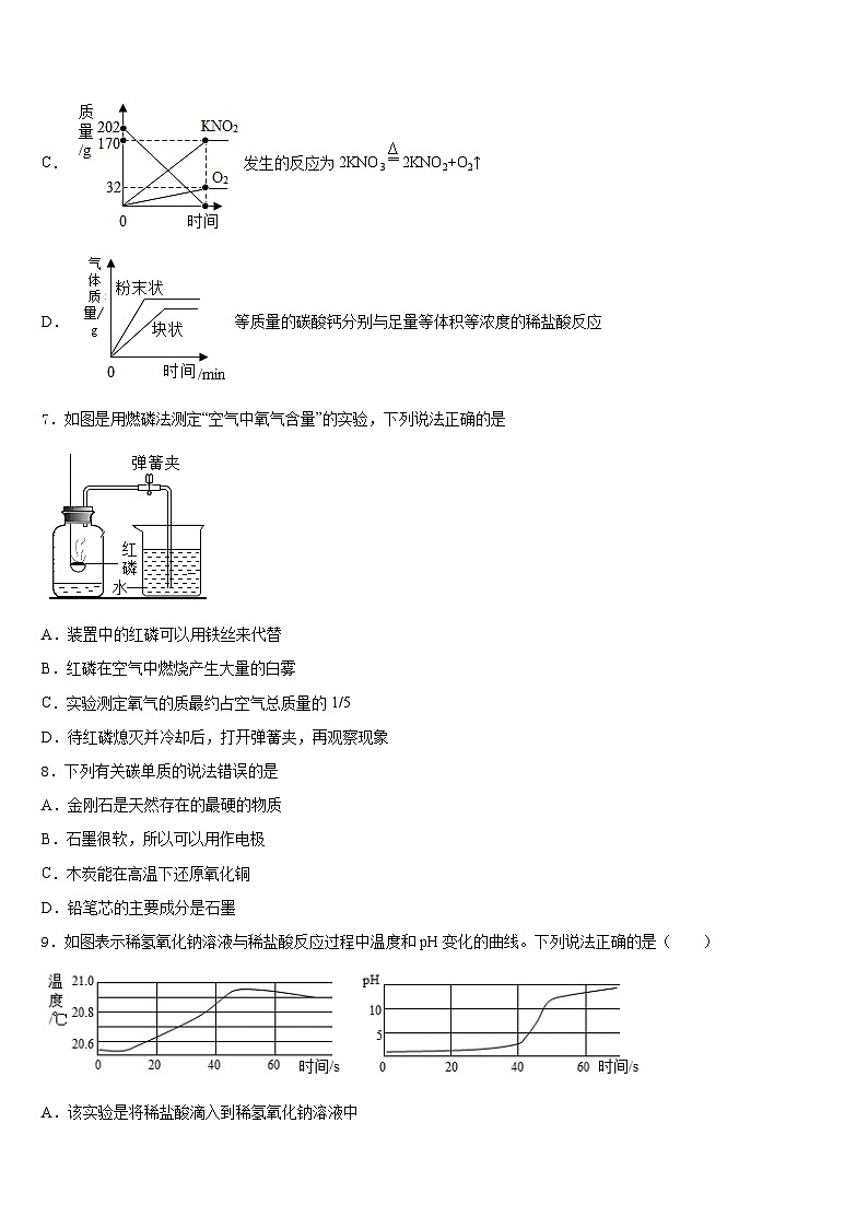 广东省湛江市第二十七中学2023-2024学年九年级化学第一学期期末预测试题含答案第3页