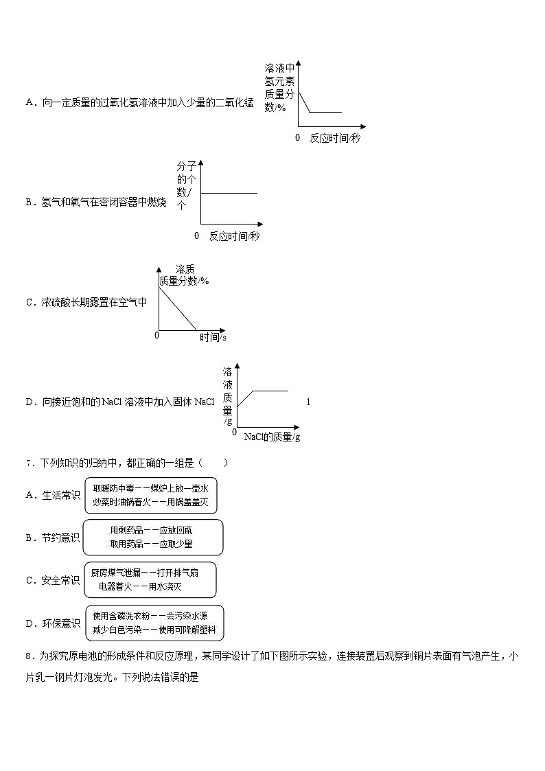 广东省阳江市江城区2023-2024学年九上化学期末检测试题含答案第2页