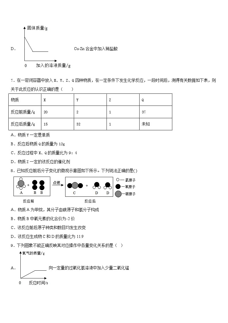 广西北海市合浦县2023-2024学年九上化学期末考试试题含答案03