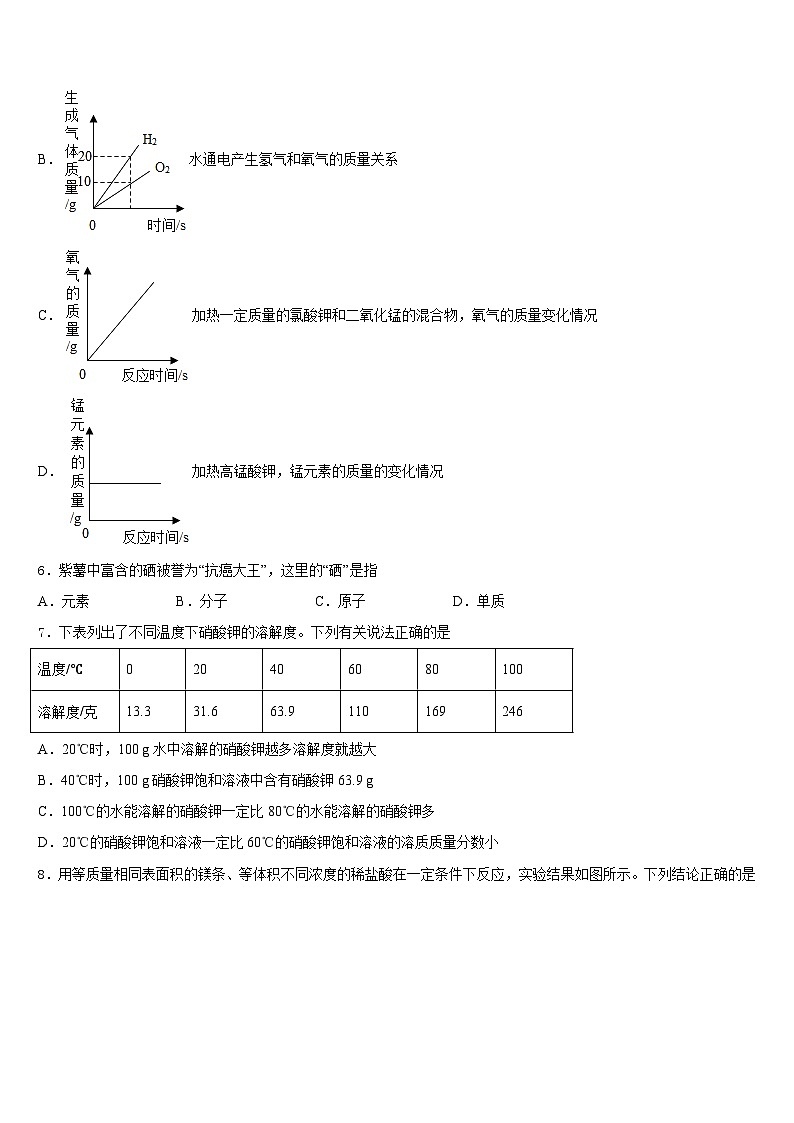 广西合浦县联考2023-2024学年九上化学期末教学质量检测模拟试题含答案02