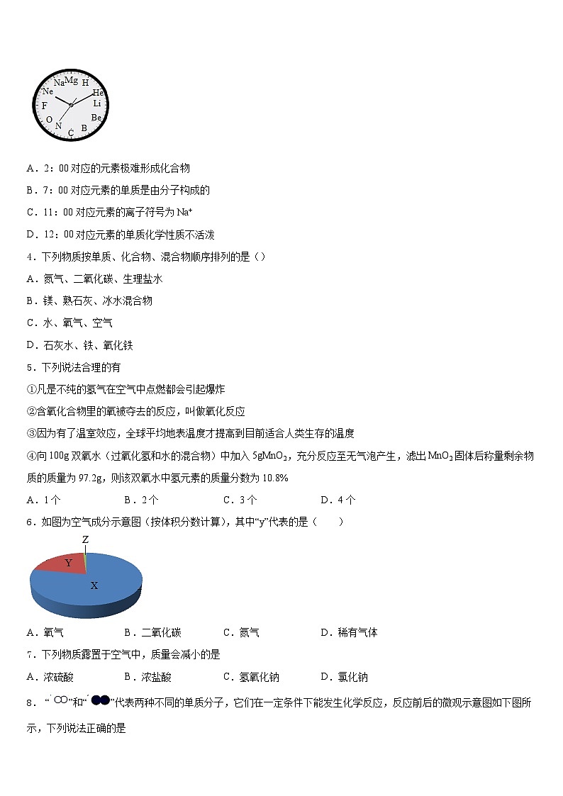 广西壮族自治区钦州市浦北县2023-2024学年化学九上期末教学质量检测模拟试题含答案02