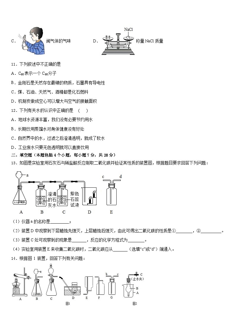 广西百色市保德县2023-2024学年化学九年级第一学期期末复习检测模拟试题含答案第3页