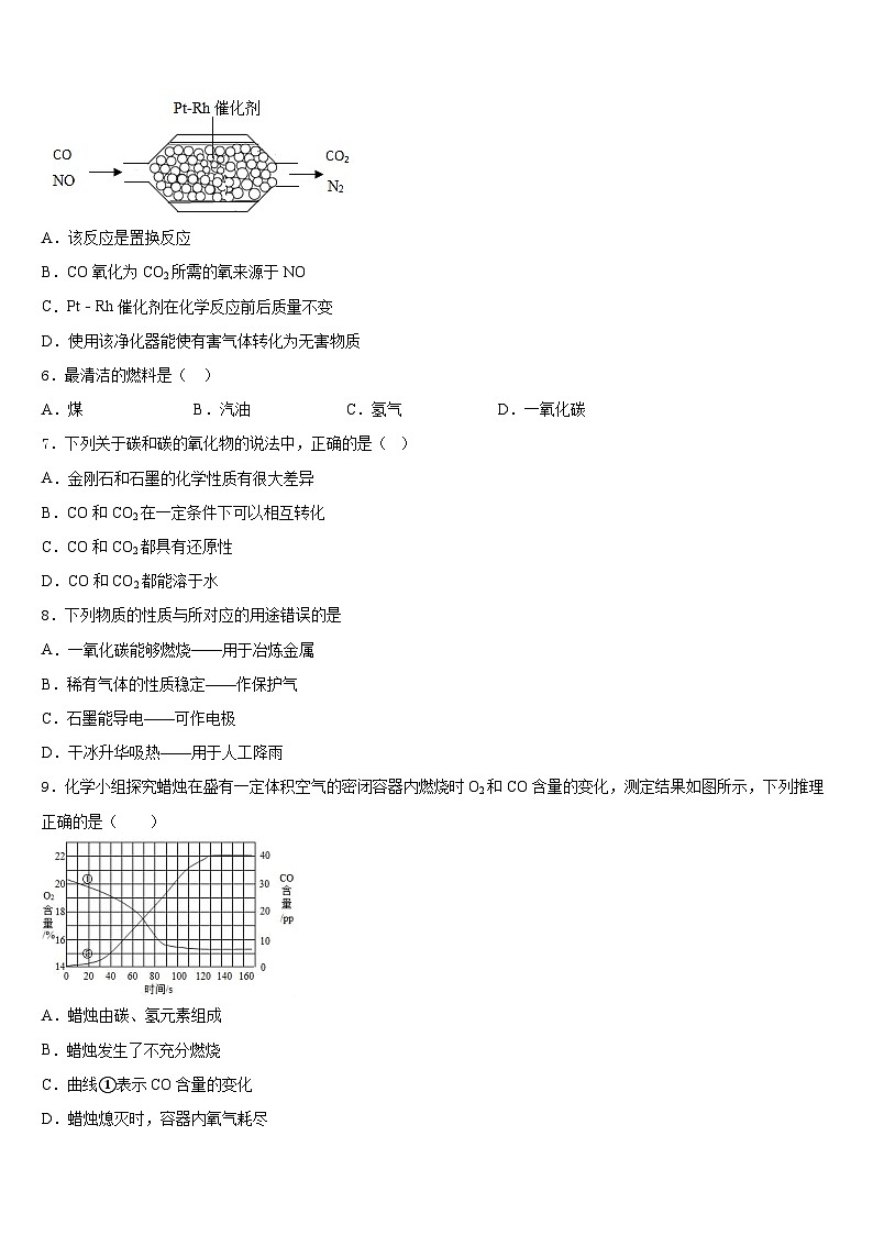 江苏省南京市六合区2023-2024学年九上化学期末联考模拟试题含答案03