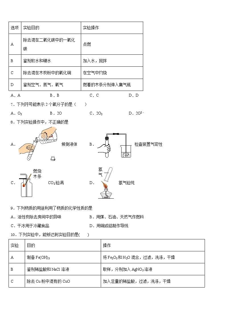 江苏省南京市南京民办育英第二外国语学校2023-2024学年化学九年级第一学期期末达标检测试题含答案第2页