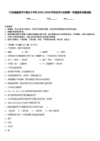 江苏省南京市宁海五十中学2023-2024学年化学九年级第一学期期末经典试题含答案