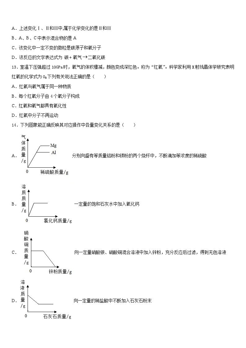 江苏省南通市部分学校2023-2024学年九年级化学第一学期期末学业质量监测试题含答案第3页