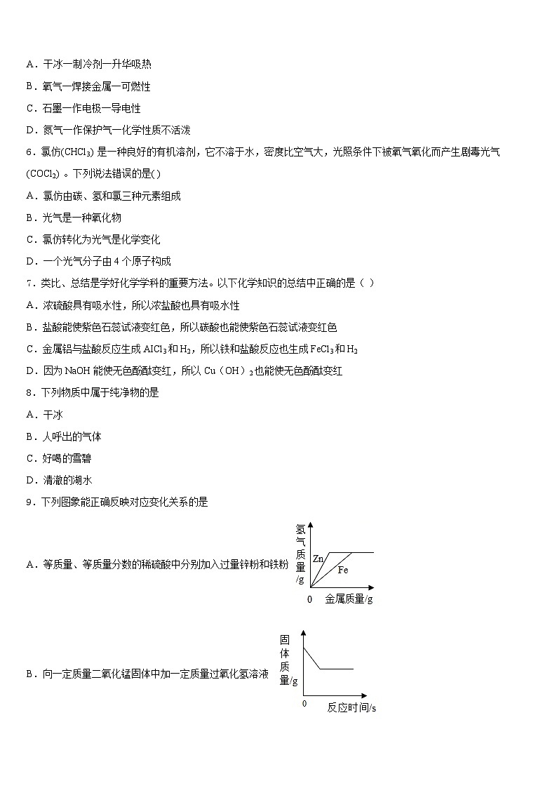 江苏省太仓市2023-2024学年九上化学期末统考试题含答案第2页