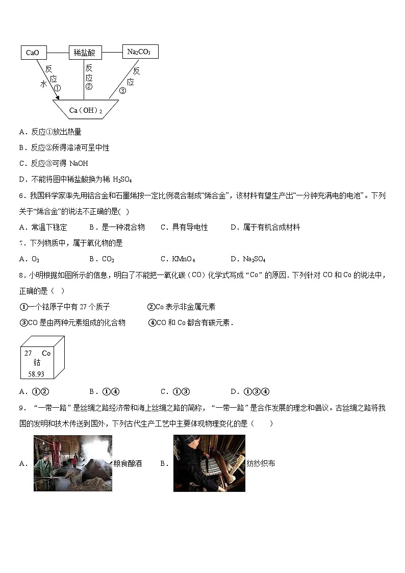江苏省常州市武进星辰实验学校2023-2024学年九上化学期末学业质量监测试题含答案02