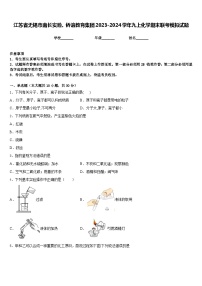 江苏省无锡市南长实验、侨谊教育集团2023-2024学年九上化学期末联考模拟试题含答案