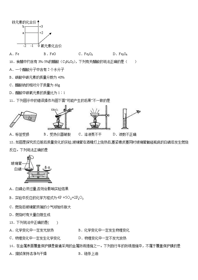 江苏省泰兴市2023-2024学年化学九年级第一学期期末预测试题含答案第3页