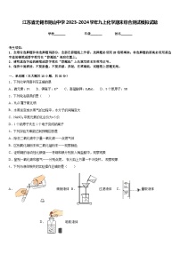 江苏省无锡市阴山中学2023-2024学年九上化学期末综合测试模拟试题含答案