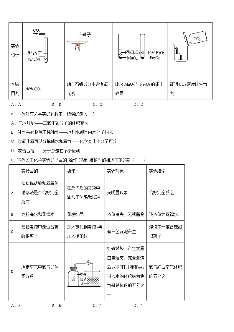 江苏省无锡市江阴实验中学2023-2024学年化学九上期末检测试题含答案02