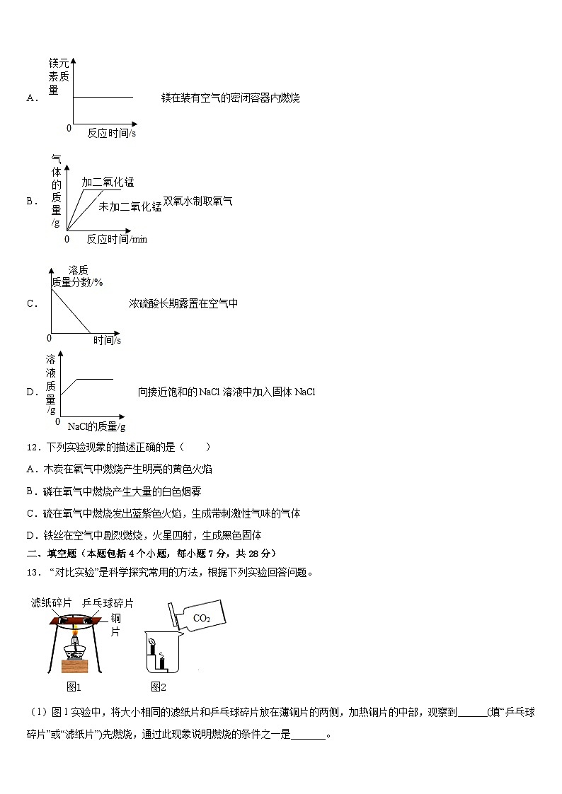 江苏省淮安市洪泽县2023-2024学年九年级化学第一学期期末复习检测模拟试题含答案03