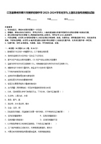 江苏省泰州市泰兴市黄桥初级中学2023-2024学年化学九上期末达标检测模拟试题含答案