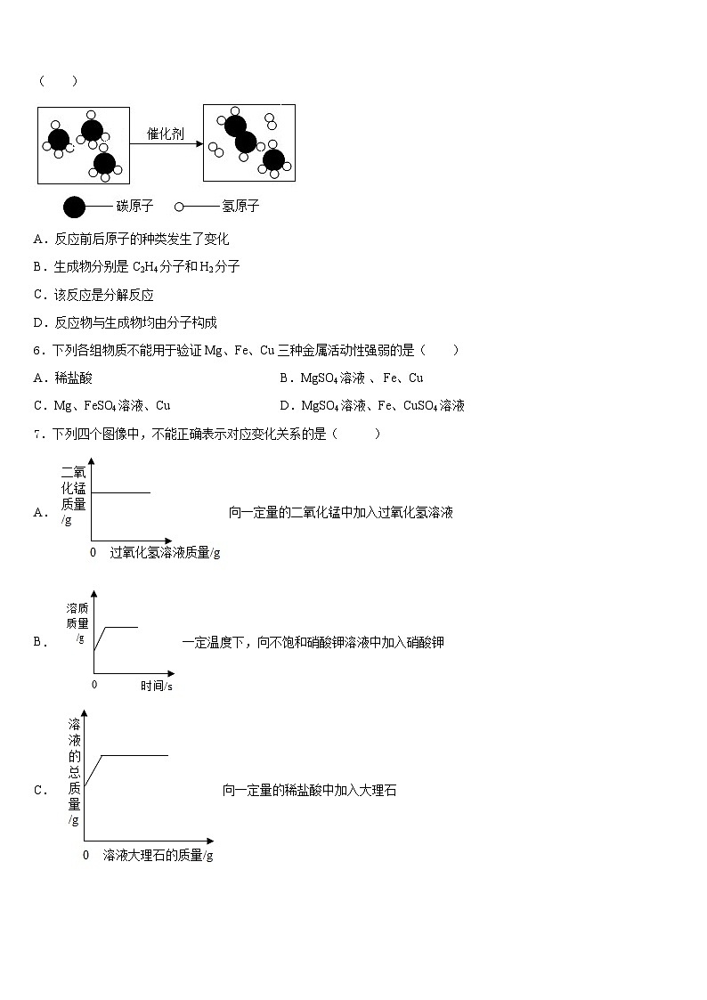 江苏省苏州市吴江区实验中学2023-2024学年九上化学期末统考试题含答案02