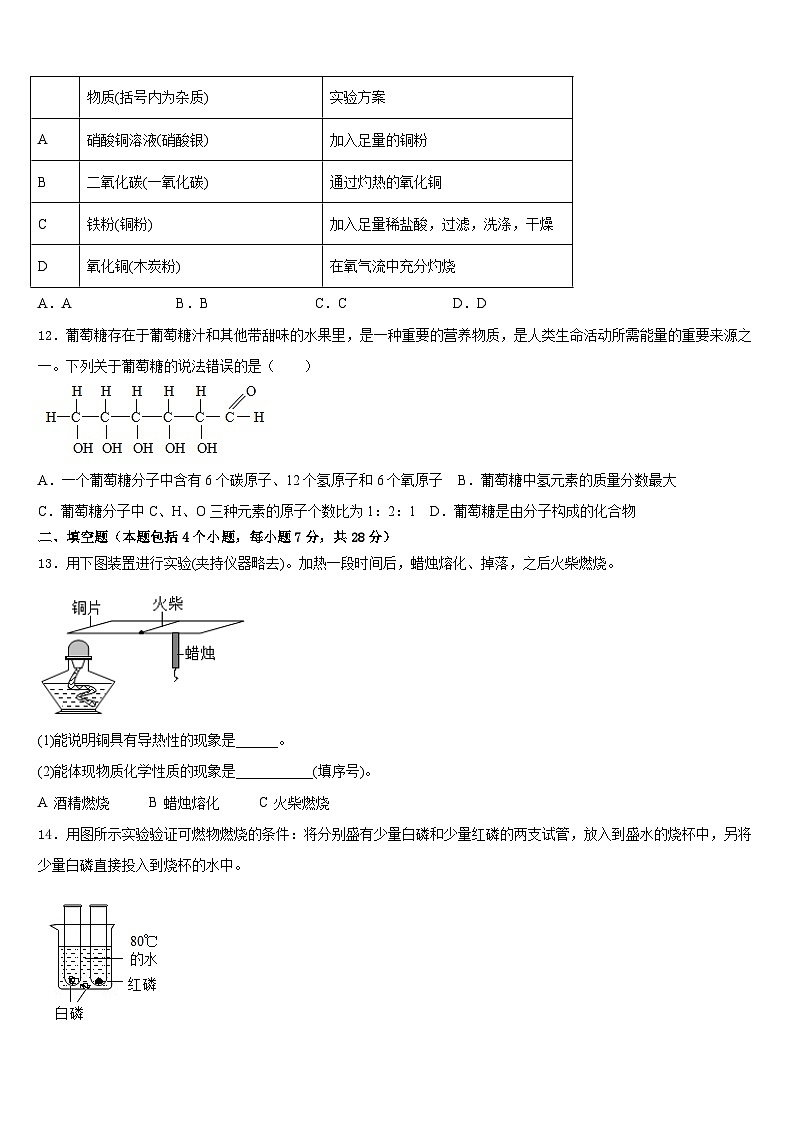 江西省吉安市吉州区2023-2024学年九年级化学第一学期期末质量跟踪监视试题含答案第3页