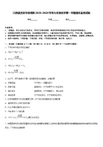 江西省吉安市遂州县2023-2024学年九年级化学第一学期期末监测试题含答案