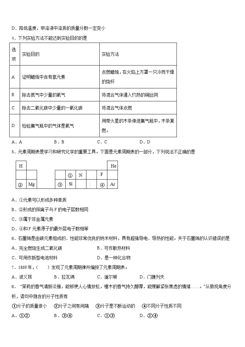 河北省张家口市涿鹿县2023-2024学年化学九年级第一学期期末质量检测试题含答案第2页